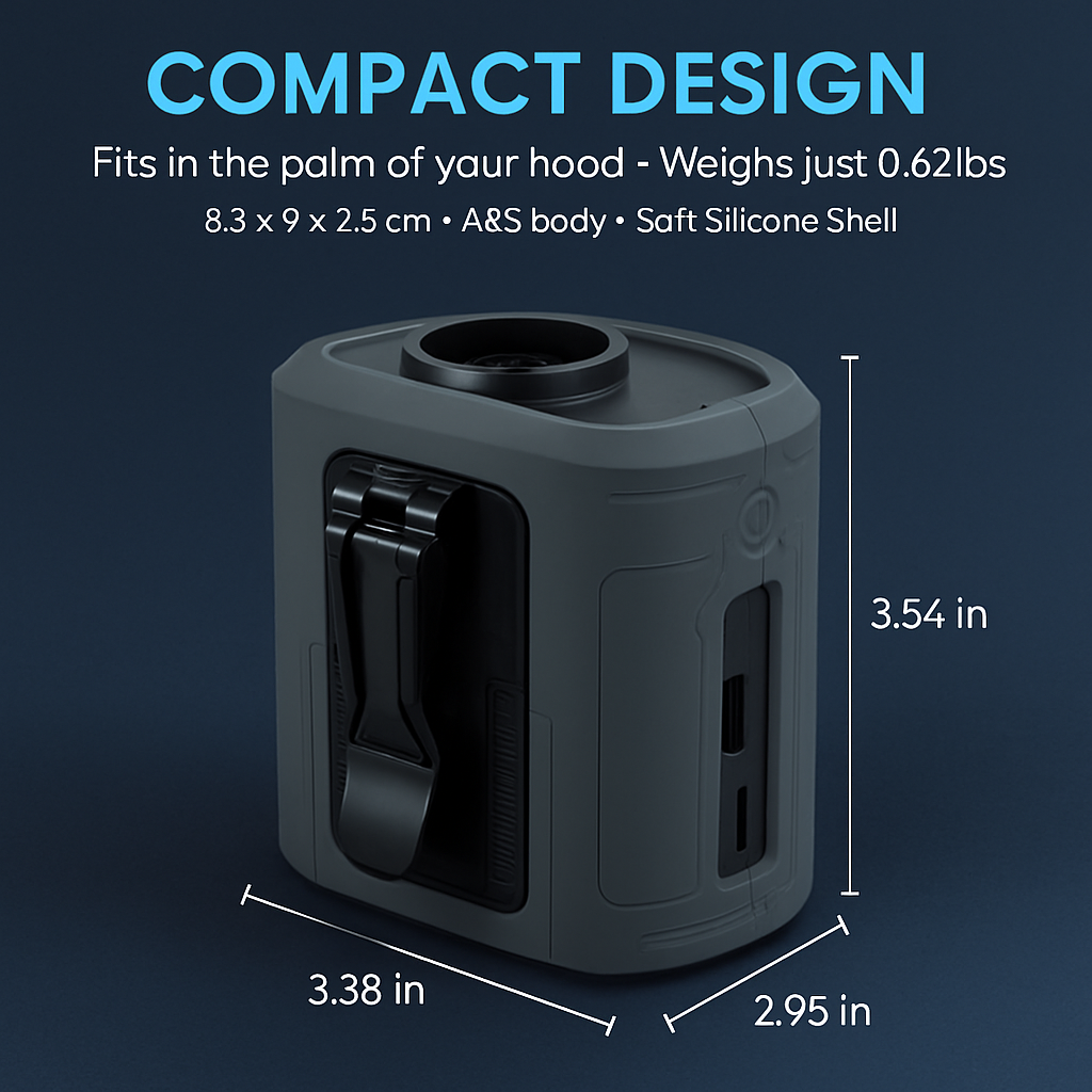 Portable 5-in-1 Waist Clip Fan with 5 Speeds and Light