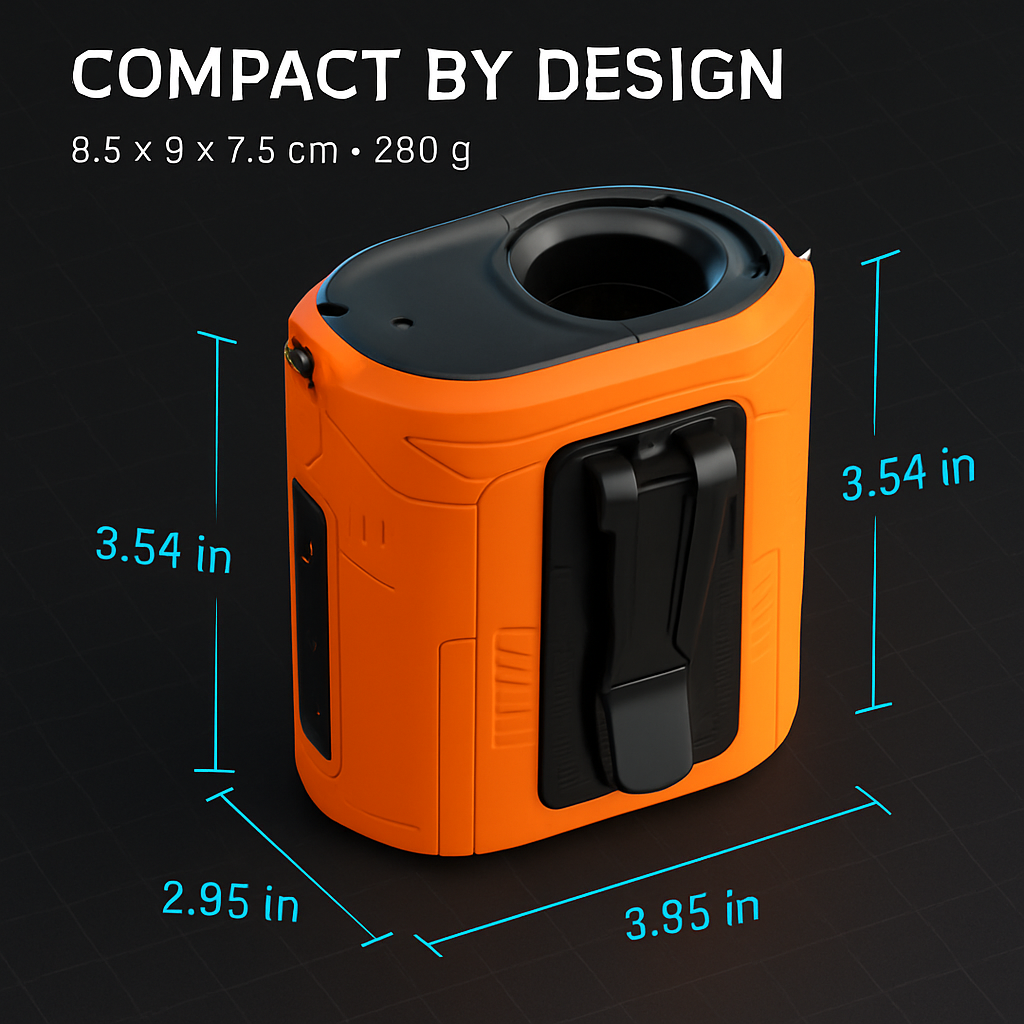 Portable 5-in-1 Waist Clip Fan with 5 Speeds and Light