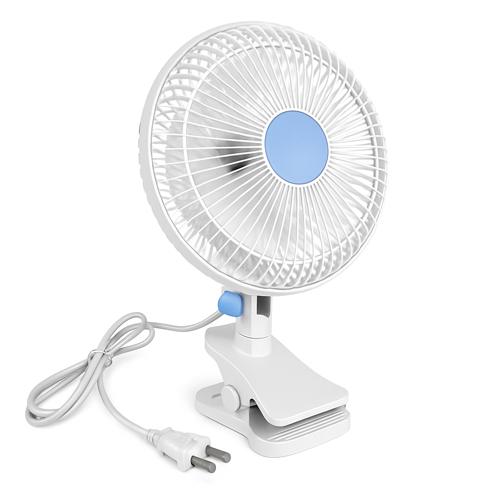 8.66In Oscillating Clip On Fan 2 Speeds Quiet Clamp Fan with 90° Oscillating & Tilting Angle Desktop Wall Mount for Home Office Dorms Strollers