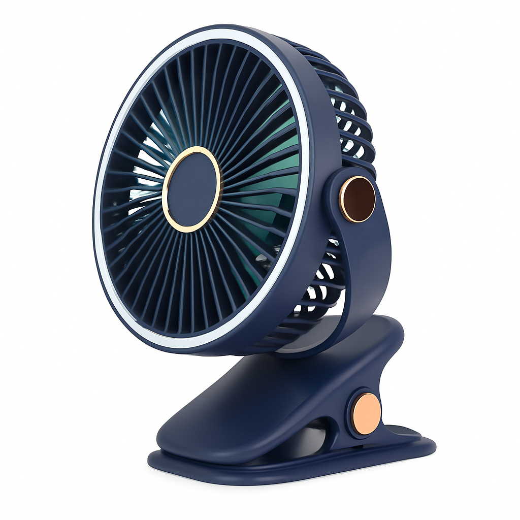 Clip-On Desk Fan for Camping and Office — Quiet & Adjustable