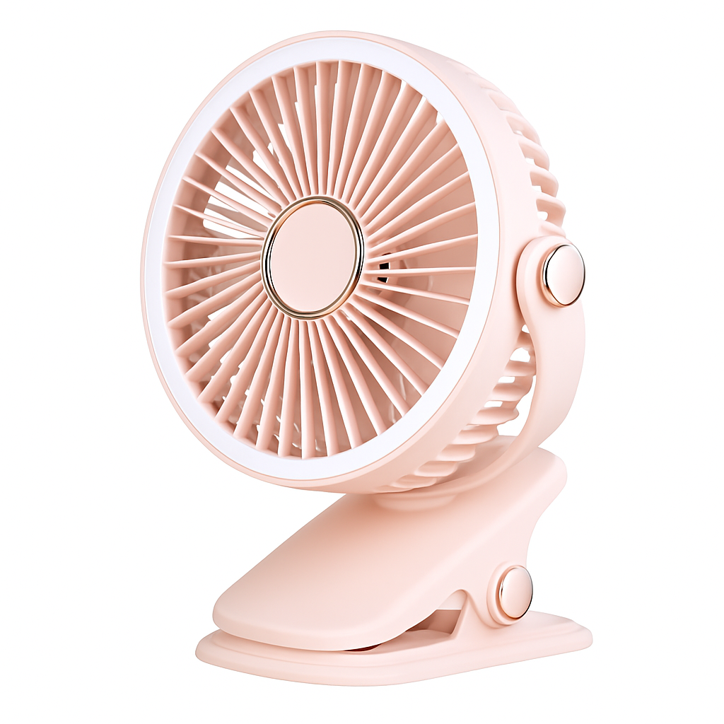 Clip-On Desk Fan for Camping and Office — Quiet & Adjustable