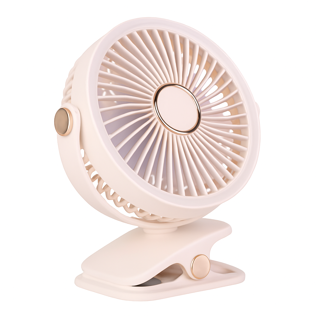 Clip-On Desk Fan for Camping and Office — Quiet & Adjustable