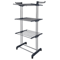 Clothes Drying Rack with Rolling Wheels and Side Wings
