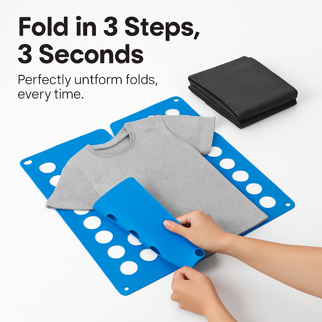 Shirt Folding Board Durable Plastic T-Shirts Clothes Folder 23x27.5inch Plastic Laundry Clothes Flip Fold Laundry Room Organizer
