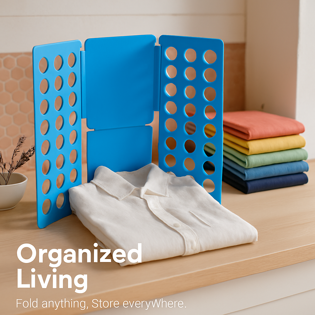 Shirt Folding Board Durable Plastic T-Shirts Clothes Folder 23x27.5inch Plastic Laundry Clothes Flip Fold Laundry Room Organizer
