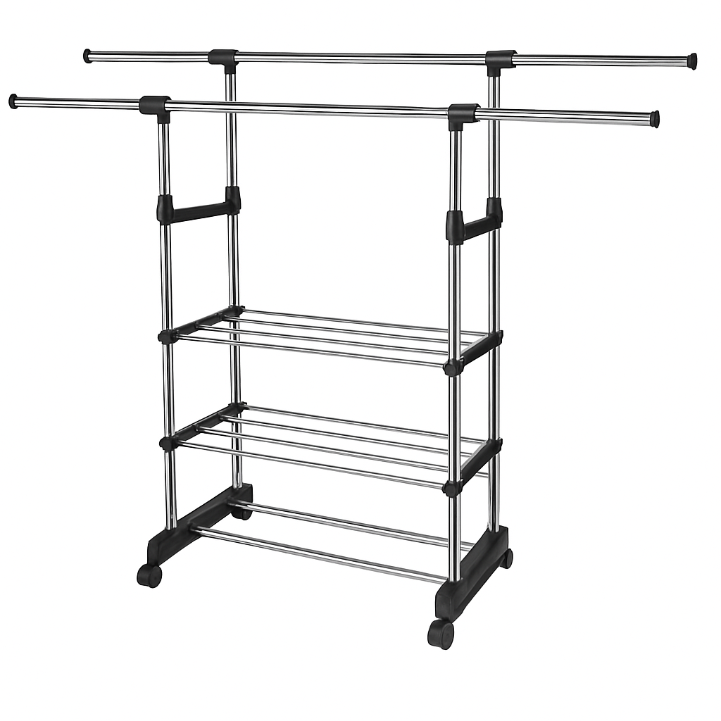 Extendable Garment Hanging Rack for Home Use
