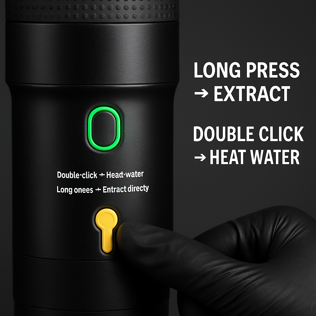 Portable Electric Espresso Machine Cordless Coffee Maker Self-Heating Car Espresso Maker with Anti-Dry Burn Fit for Ground Coffee/NS/DG Capsules for C