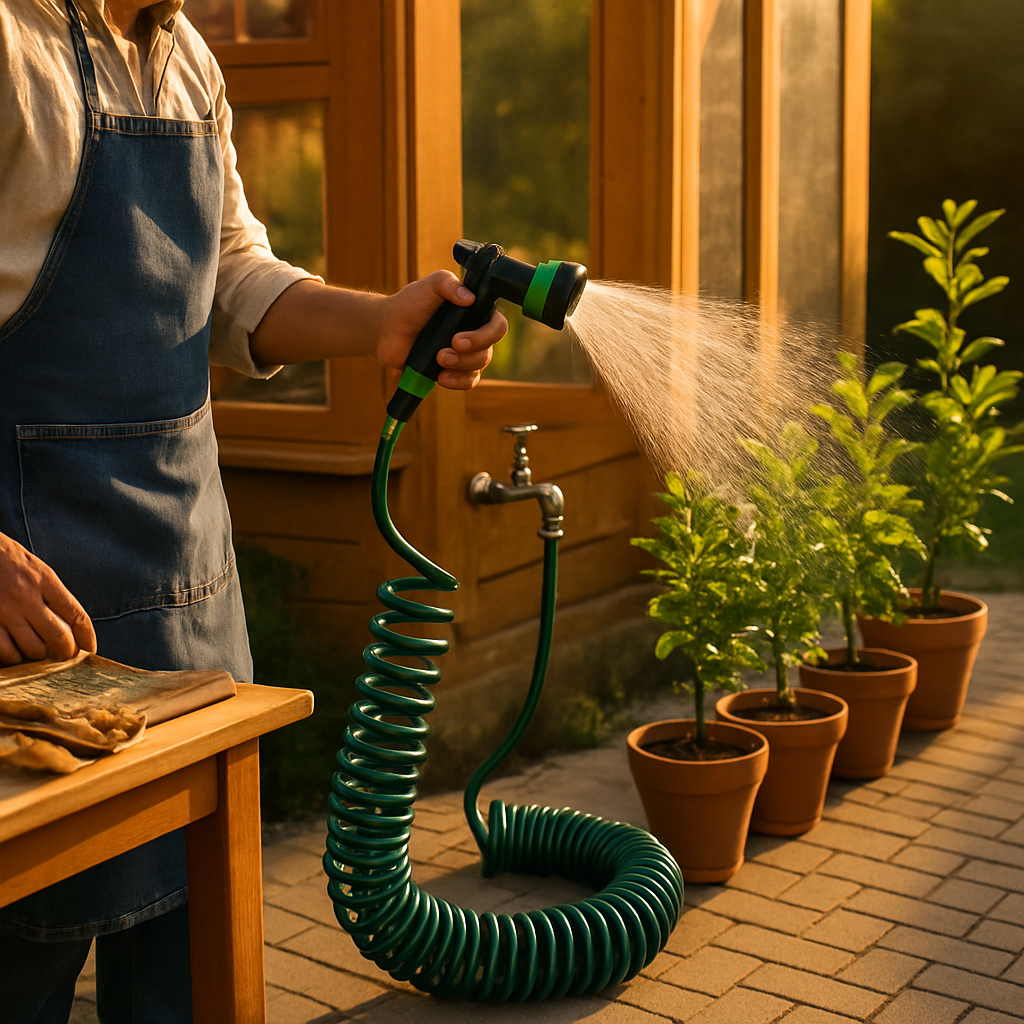 Garden Hose with 7-Mode Sprayer for Patio and Garden