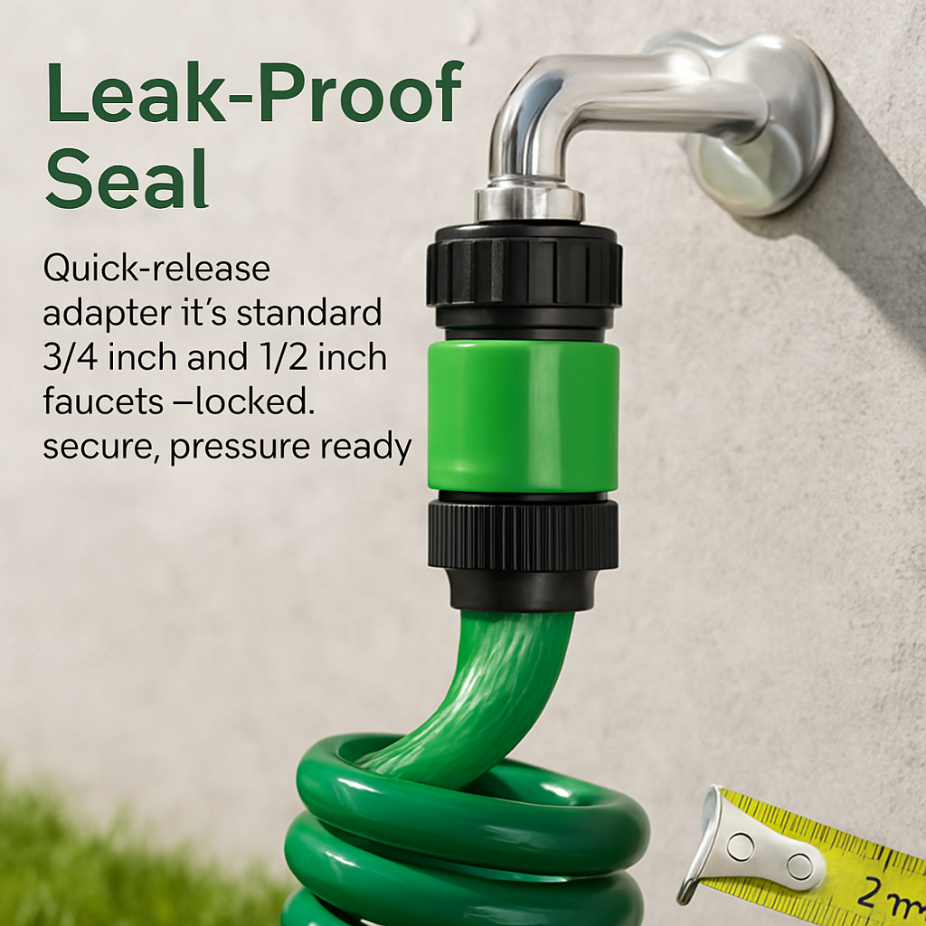 Garden Hose with 7-Mode Sprayer for Patio and Garden