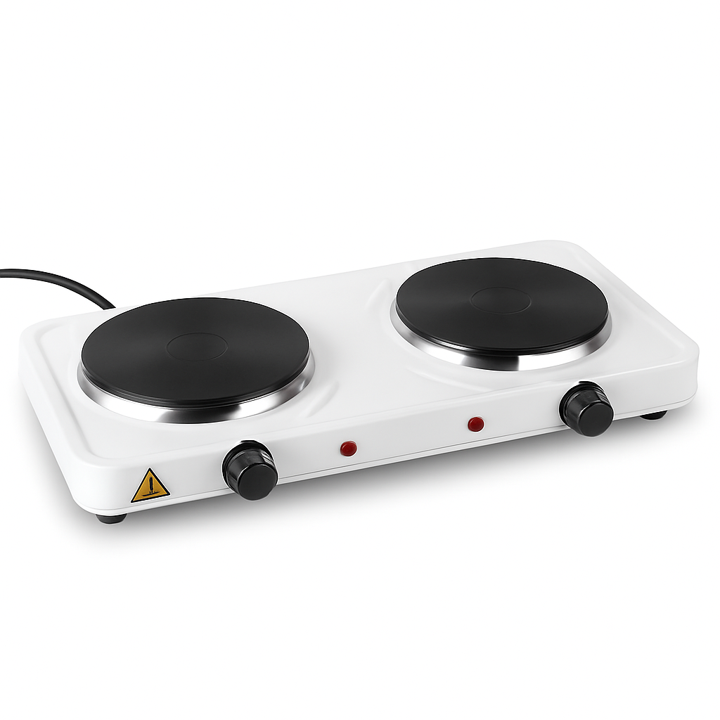 Double Electric Burner Portable Dual Counter Stove