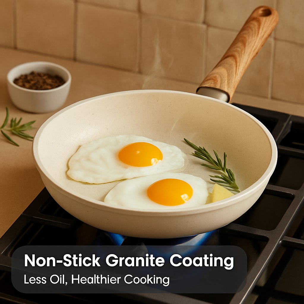 Nonstick Cookware Set with Detachable Handles