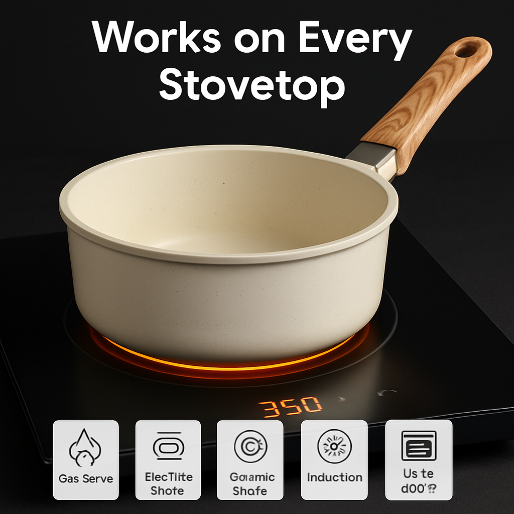 Nonstick Cookware Set with Detachable Handles