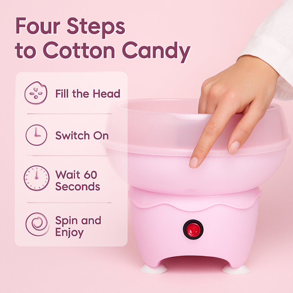 Cotton Candy Maker Portable Electric Machine for Home Fun