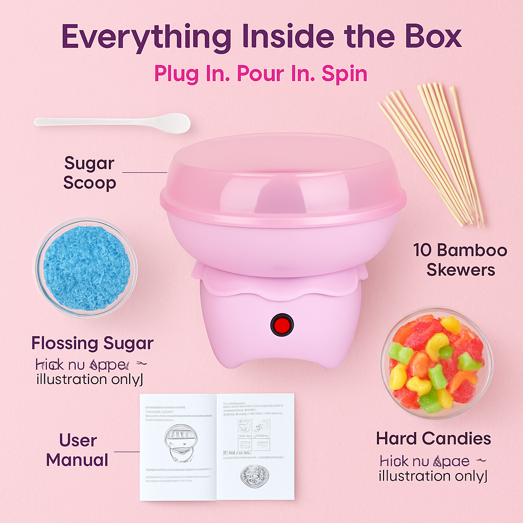 Cotton Candy Maker Portable Electric Machine for Home Fun