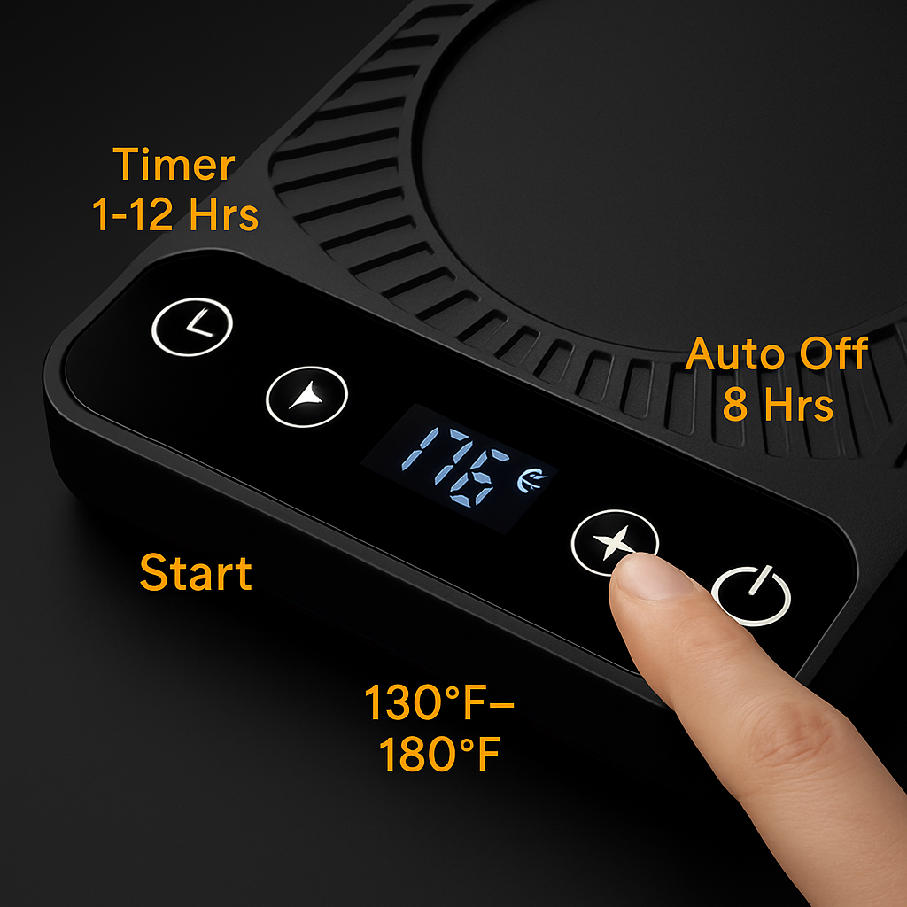 Mug Warmer with Auto Shut-Off and 6 Temperature Levels