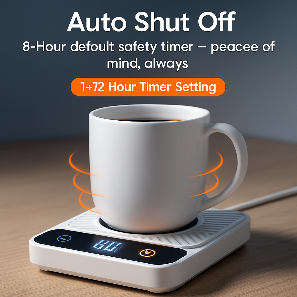 Mug Warmer with Auto Shut-Off and 6 Temperature Levels