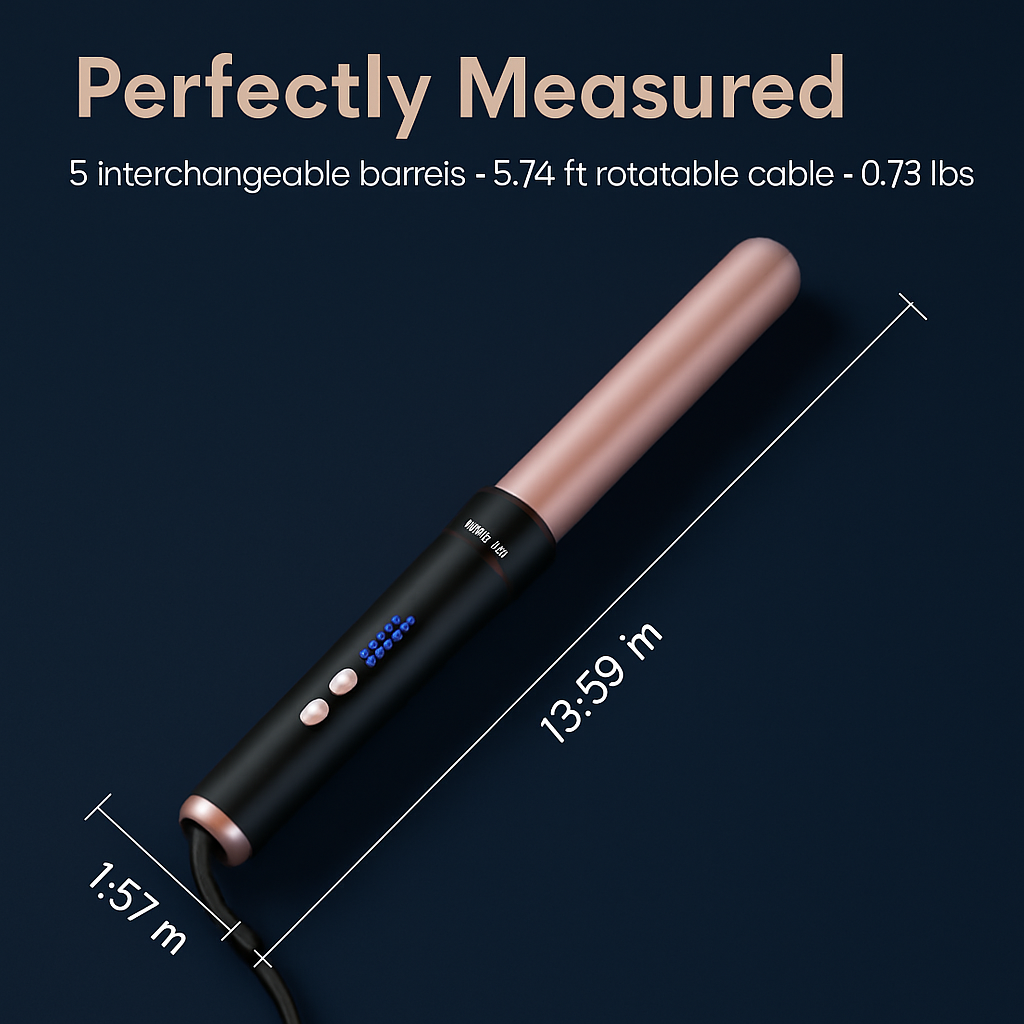 5-in-1 Curling Wand with 4 Barrels & Brush