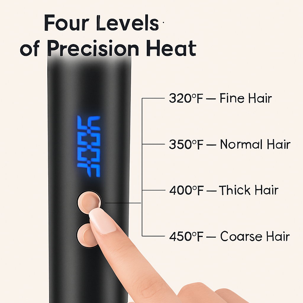 5-in-1 Curling Wand with 4 Barrels & Brush