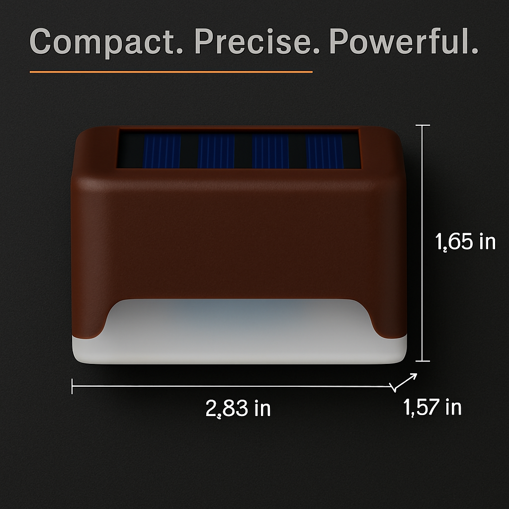 Solar Powered LED Step Lights for Outdoor Stairs