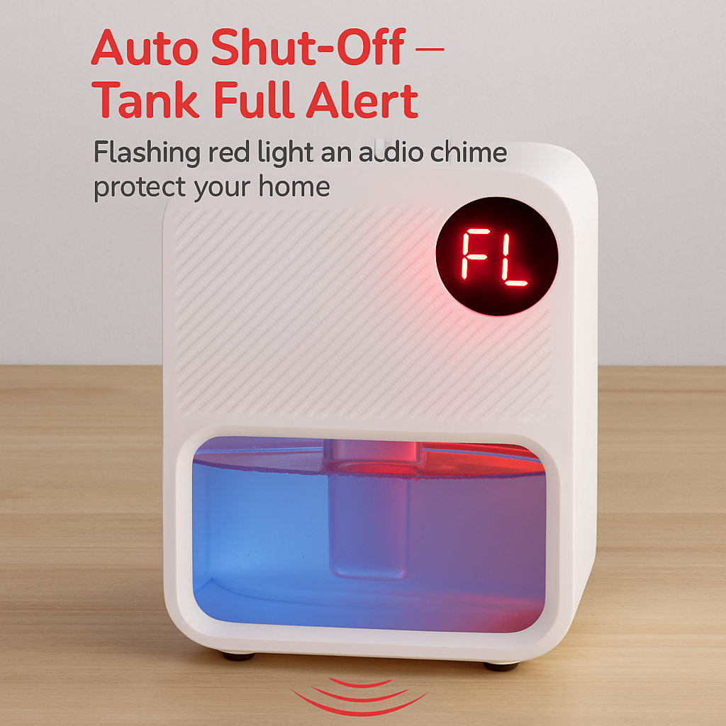 Dehumidifier: Portable, Sleep Mode, Timer & 7-Color Lighting