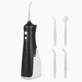 Portable Water Dental Flosser Cordless Rechargeable Dental Oral Irrigator IPX7 Waterproof Teeth Cleaner with 4 Modes 4 Nozzles 10.15oz Detachable Wate