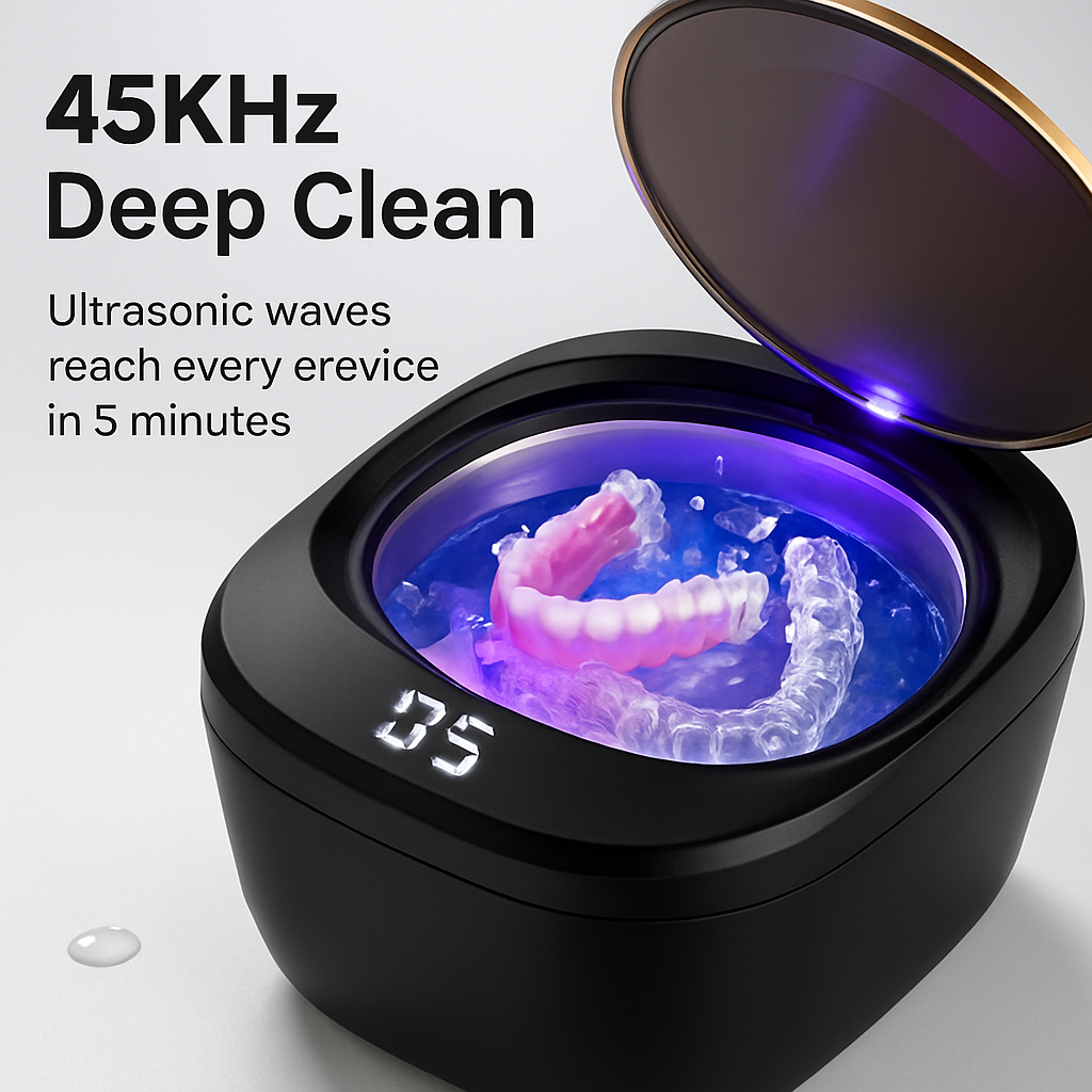 Ultrasonic Retainer Cleaner for Dental Appliances