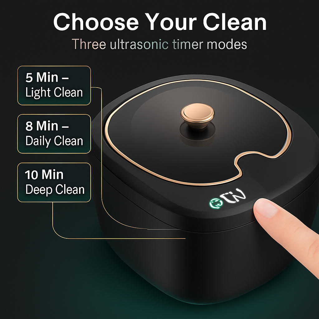 Ultrasonic Retainer Cleaner for Dental Appliances