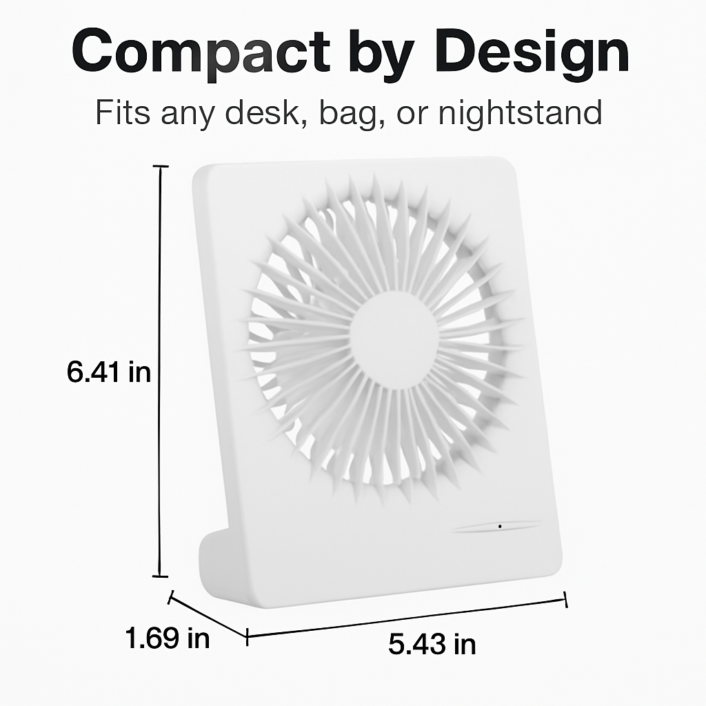 Portable Desk Fan - 3-Speed Quiet Table Fan