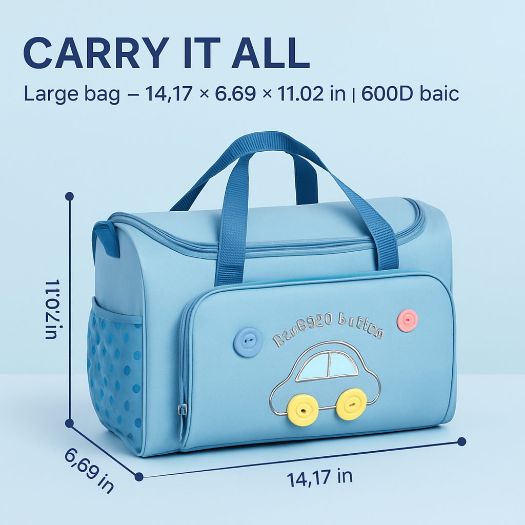 Diaper Bag Tote Set for Baby Essentials with Changing Pad