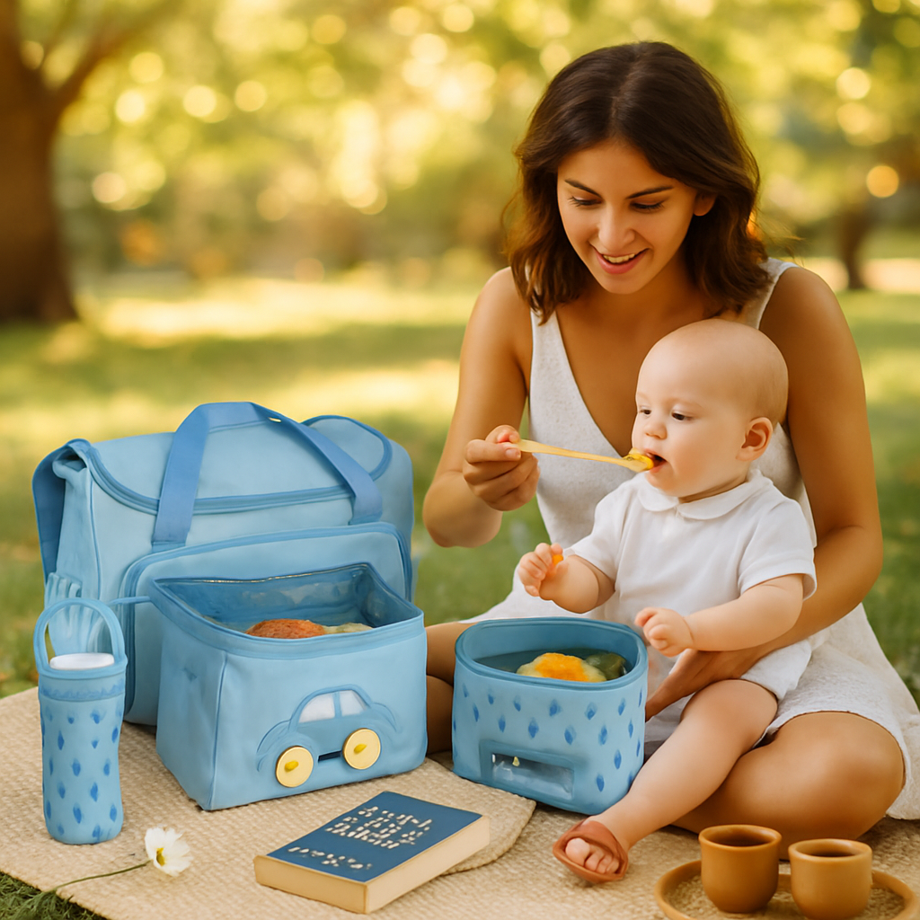 Diaper Bag Tote Set for Baby Essentials with Changing Pad