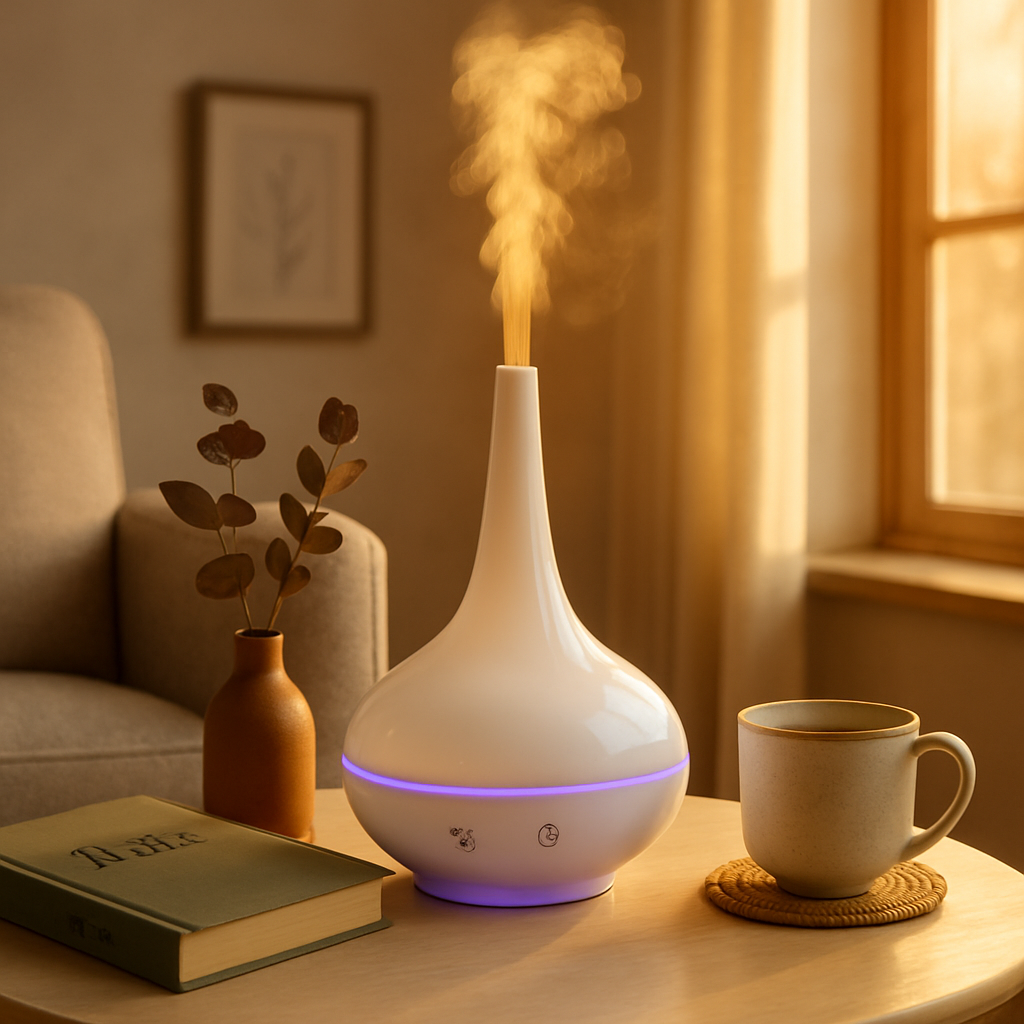 200ml Cool Mist Humidifier Ultrasonic Aroma Essential Oil Diffuser w/7 Color LED Lights Waterless Auto Off for Office Home Room Study Yoga Spa