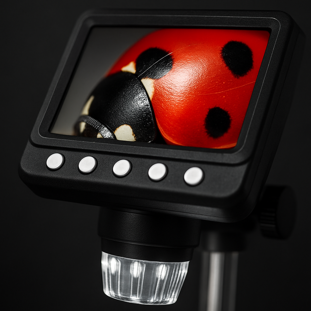 Digital Microscope with 4.3 Inch LCD and LEDs