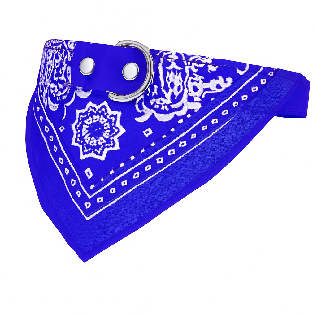 Adjustable Leather Pet Collar Triangle Bandana for Dogs