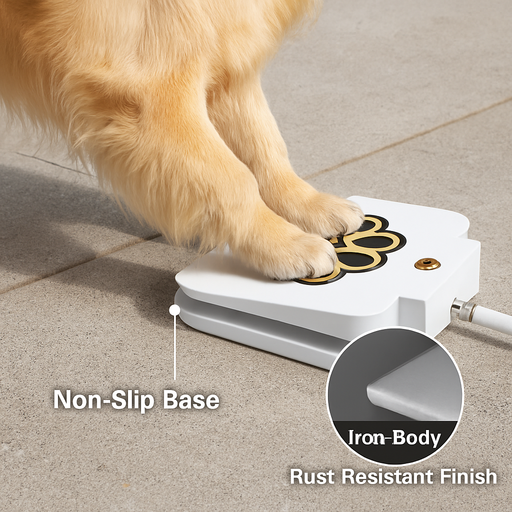 Dog Water Fountain Outdoor Dog Pet Water Dispenser Step-on Activated Sprinkler w/ Interactive Paw Pedal Valve for Drinking Fresh Water