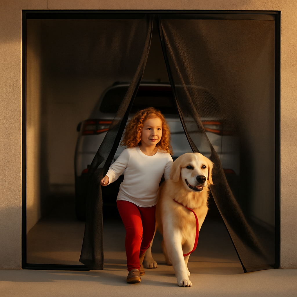 Magnetic Garage Door Screen for Single Car
