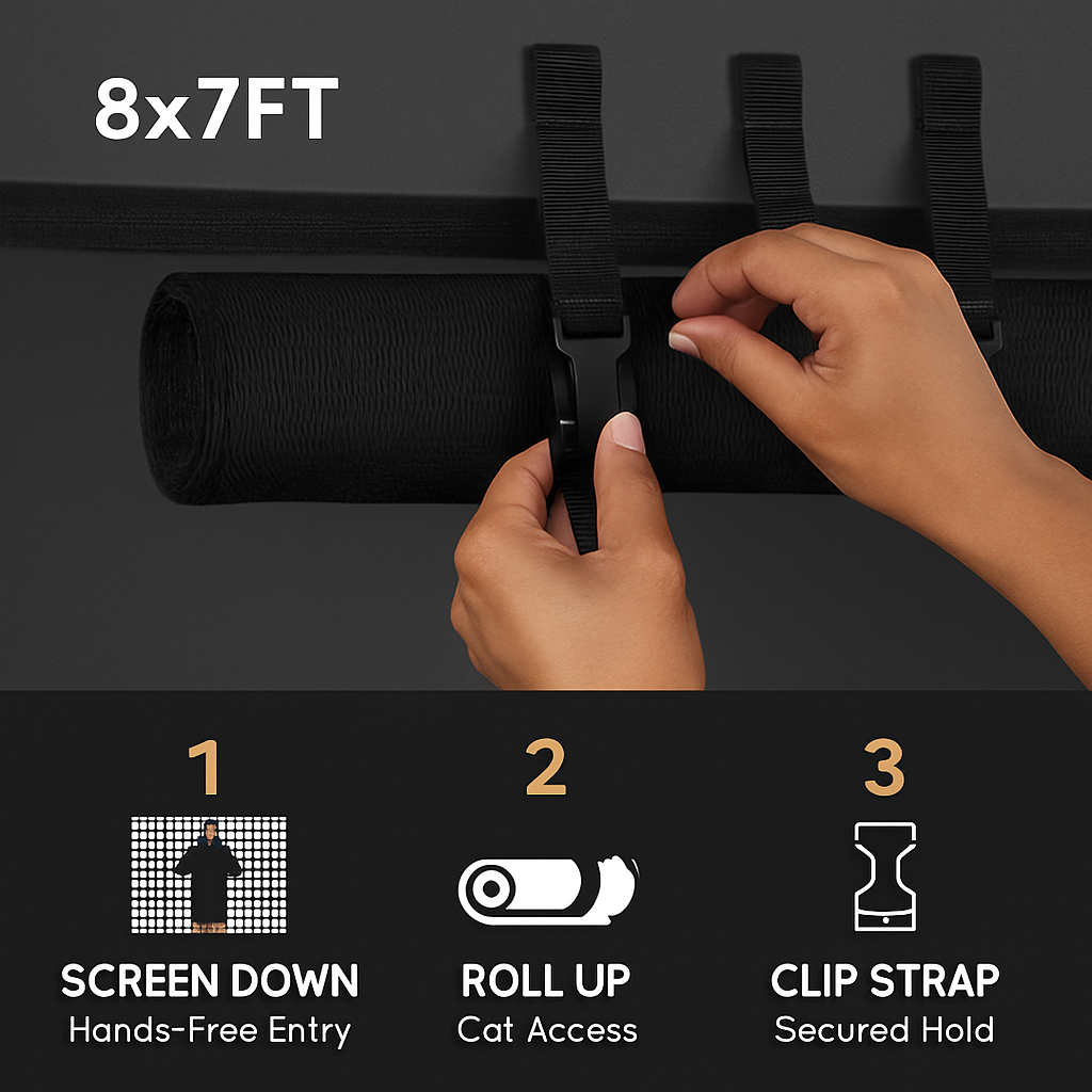 Magnetic Garage Door Screen for Single Car