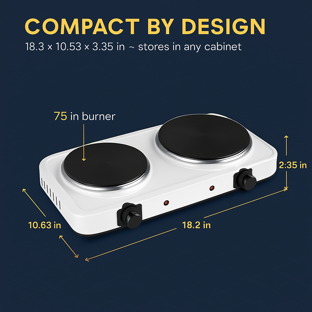 Infrared Dual Burner Portable Hot Plate Stove