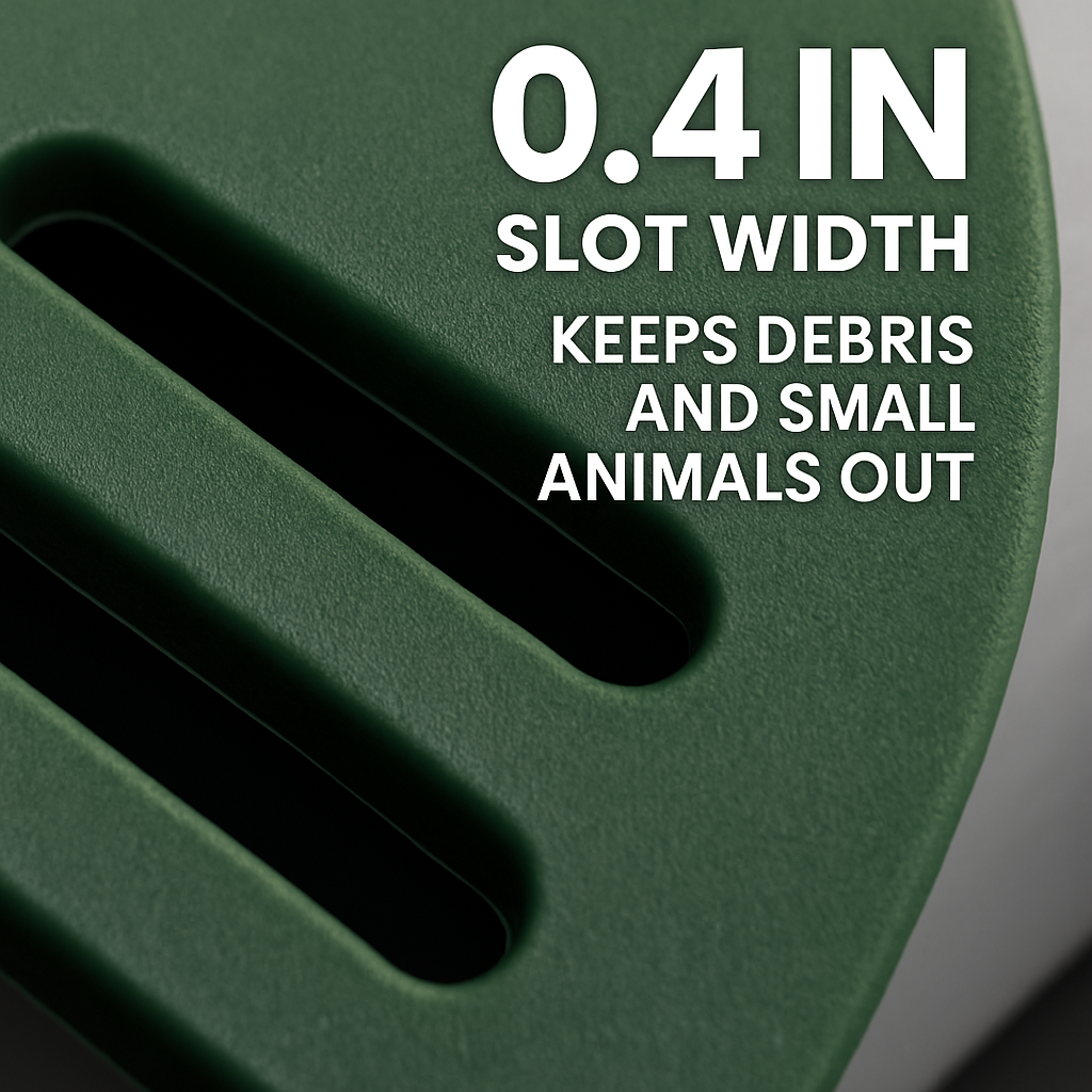 Green Angled Yard Drain Emitter for 4-Inch Pipe