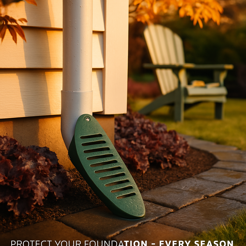 Green Angled Yard Drain Emitter for 4-Inch Pipe