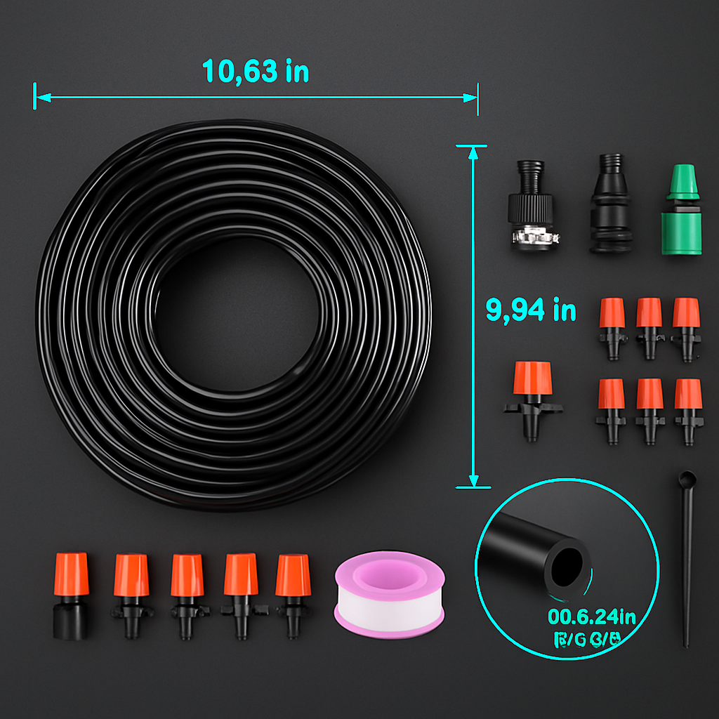 Drip Irrigation Kit for Garden, Automatic Watering System