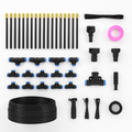 360° Bendable Drip Irrigation System with 49FT 5/8” Tubing Hose 5/16” Faucet Connector Automatic Watering Misting Kit For Garden Greenhouse Yard Lawn