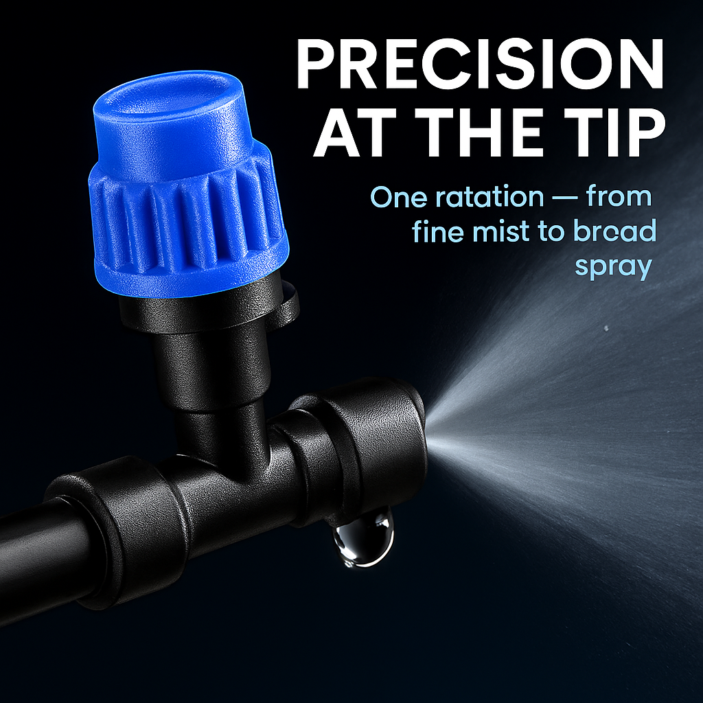 75FT Mist Drip Irrigation System with Adjustable Misting Nozzle Quick Connect Automatic Garden Watering System for Garden Lawn Patio Flower Bed