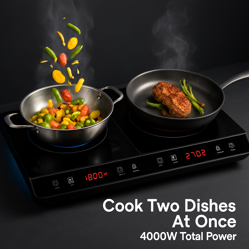 Induction Cooktop Dual Burner Portable Stove