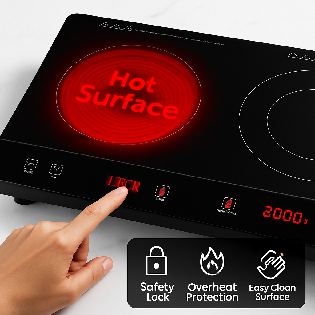 Induction Cooktop Dual Burner Portable Stove