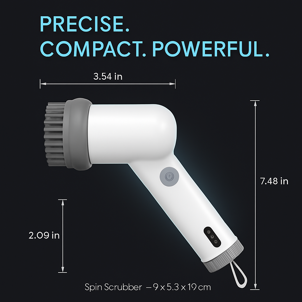 Electric Handheld Spin Scrubber Cordless Cleaning Brush