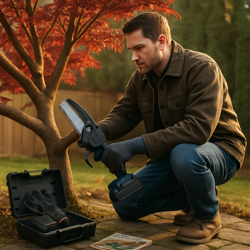 Mini Chainsaw Portable Cordless for Pruning