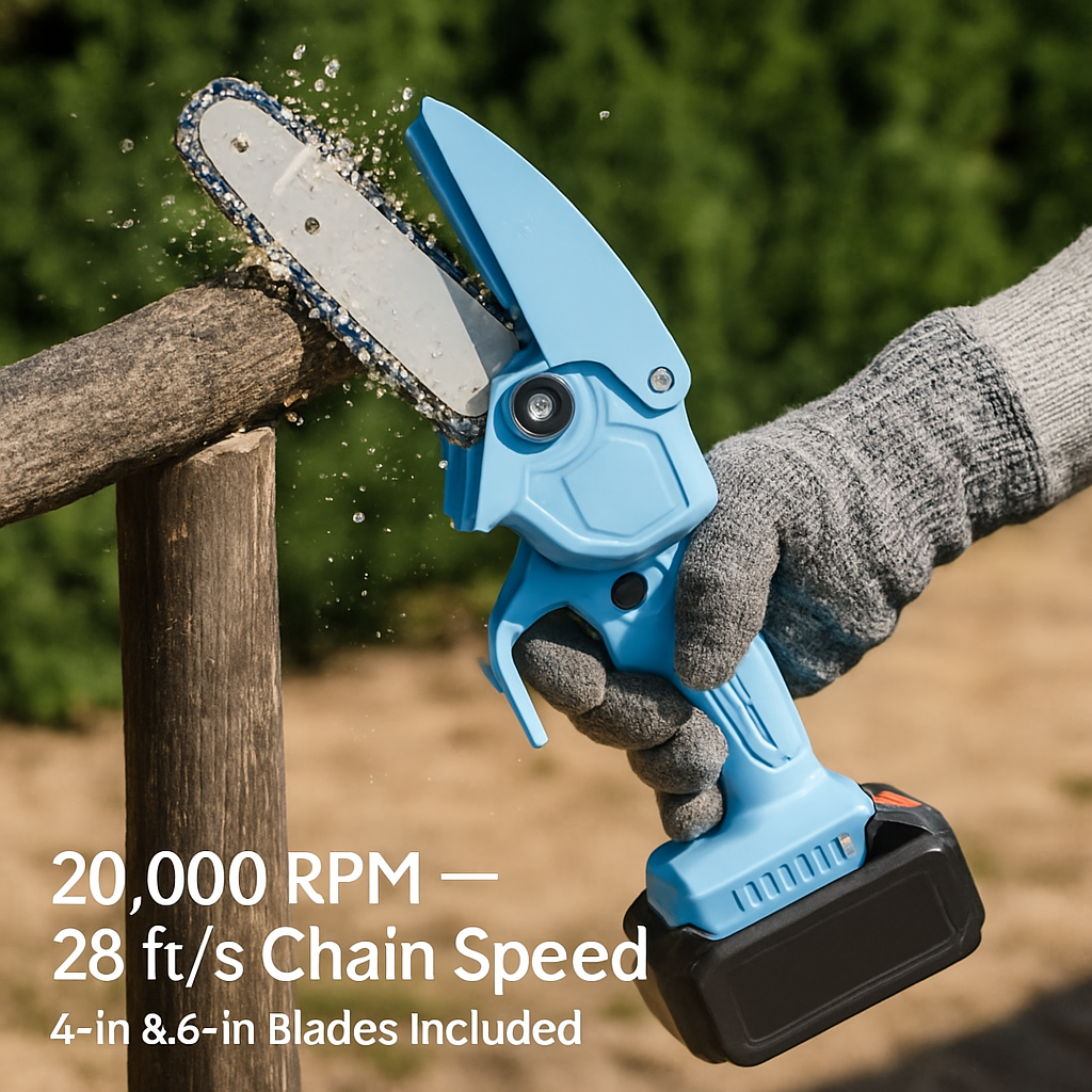 Mini Chainsaw Portable Cordless for Pruning