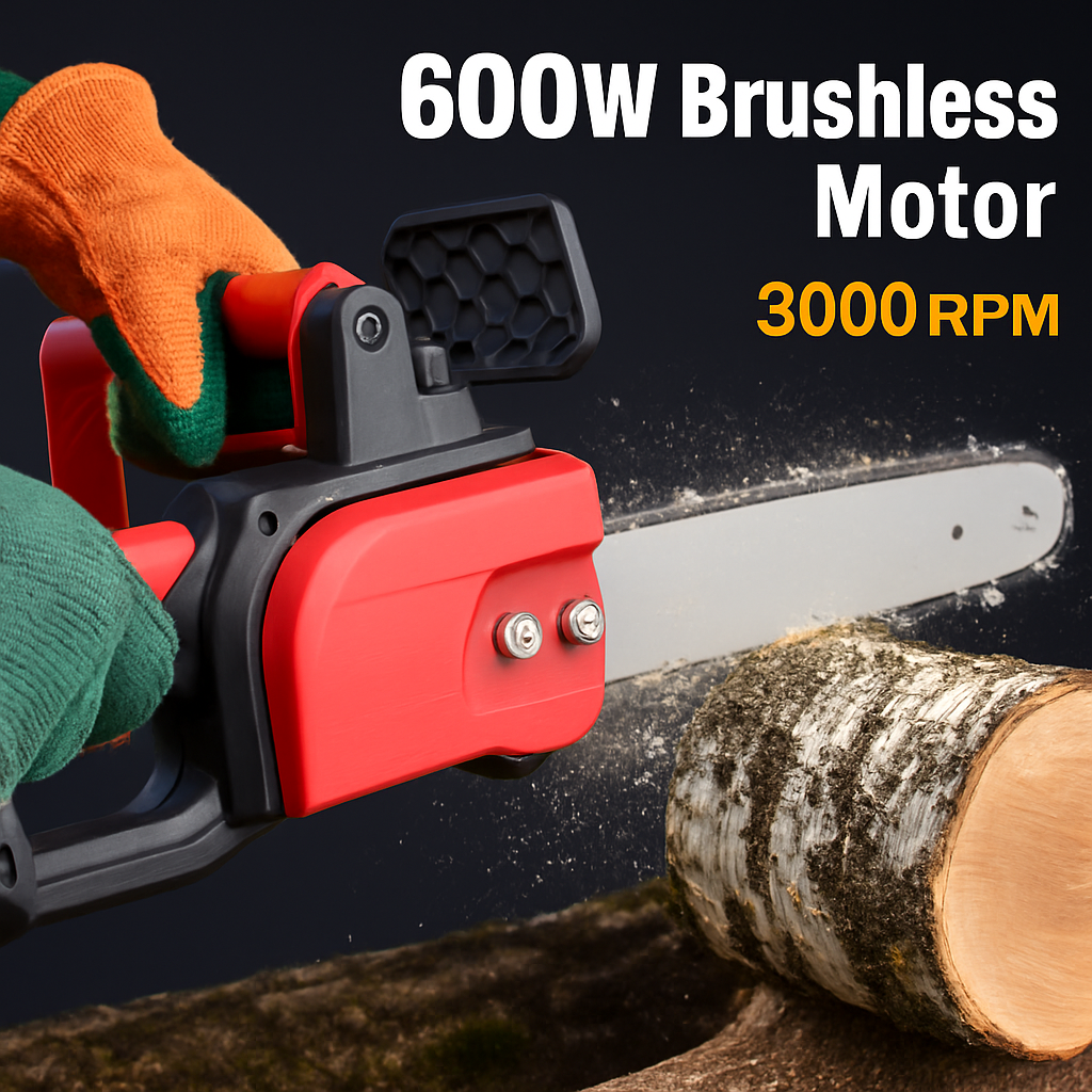12-Inch Cordless Chainsaw with Battery and Charger