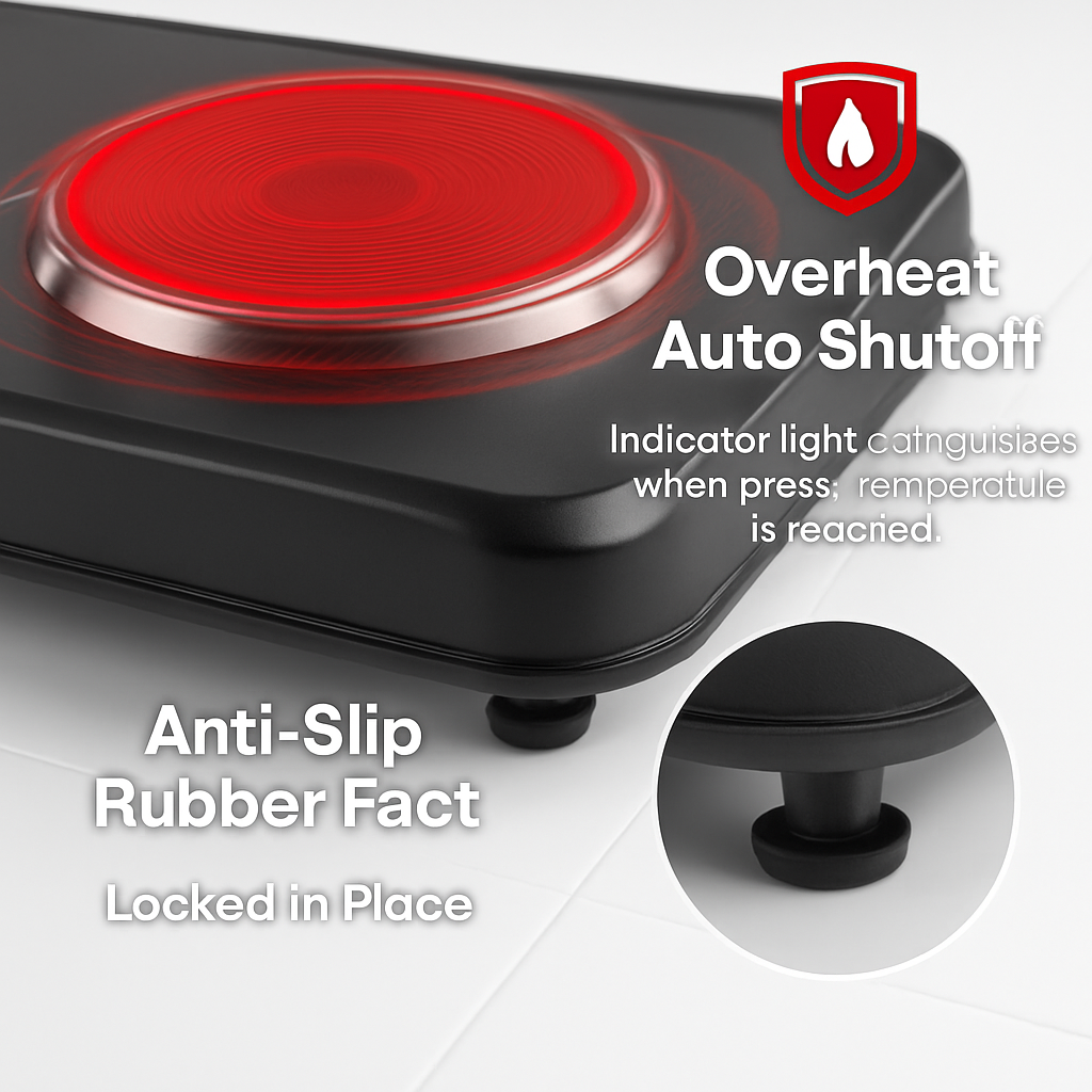 Infrared Dual Burner Portable Hot Plate Stove