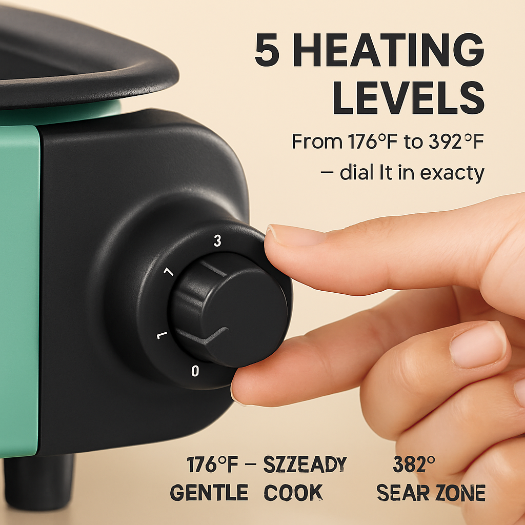 2-in-1 Electric Indoor Grill with Removable Plate